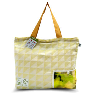 Saco de Praia Amarelo com Bolso